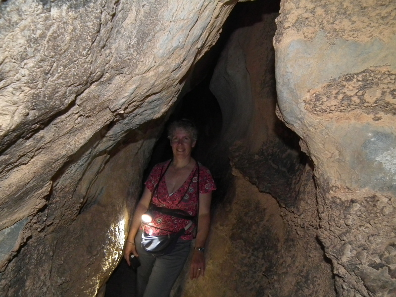 Sue caving