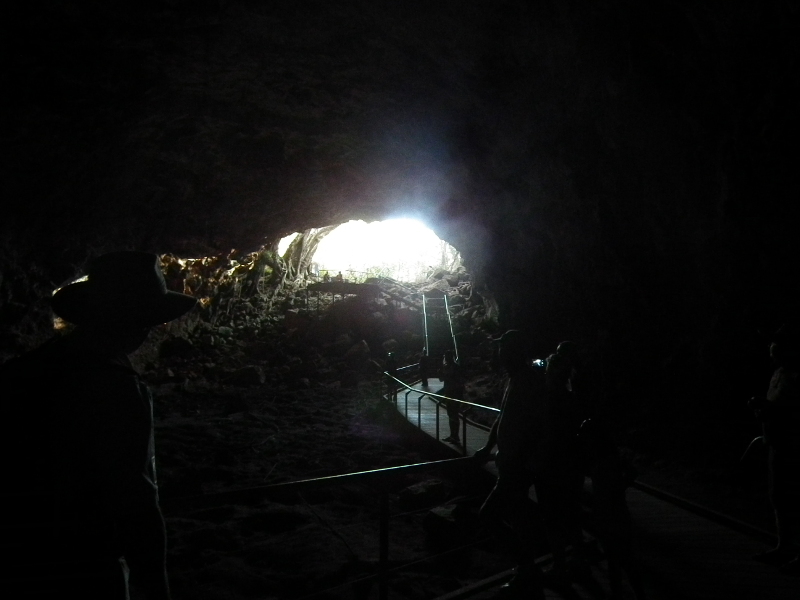 In a lava tube