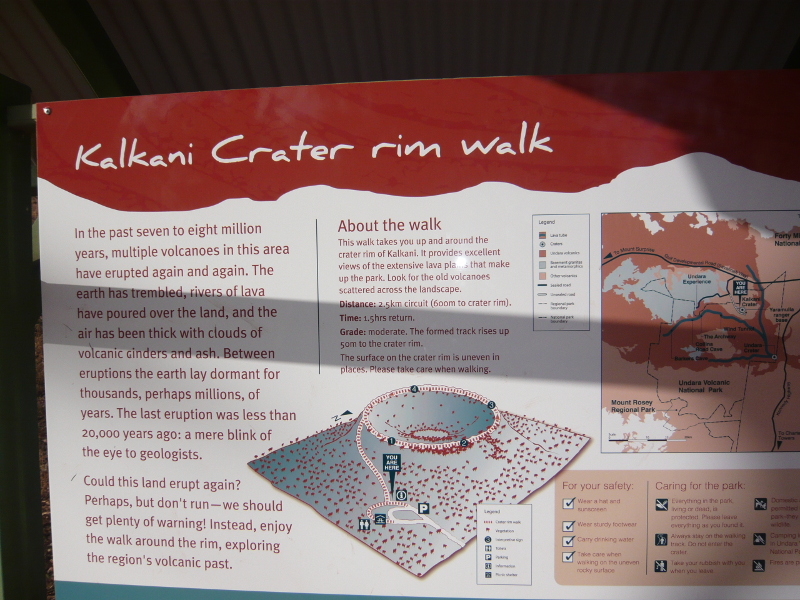 Kalkani Crater Sign