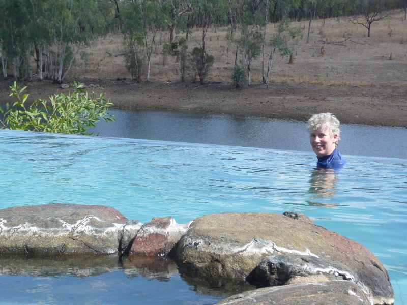 Sue swimming