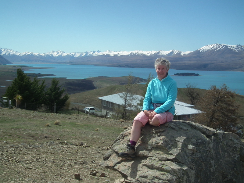 Sue by Lake Tekapo