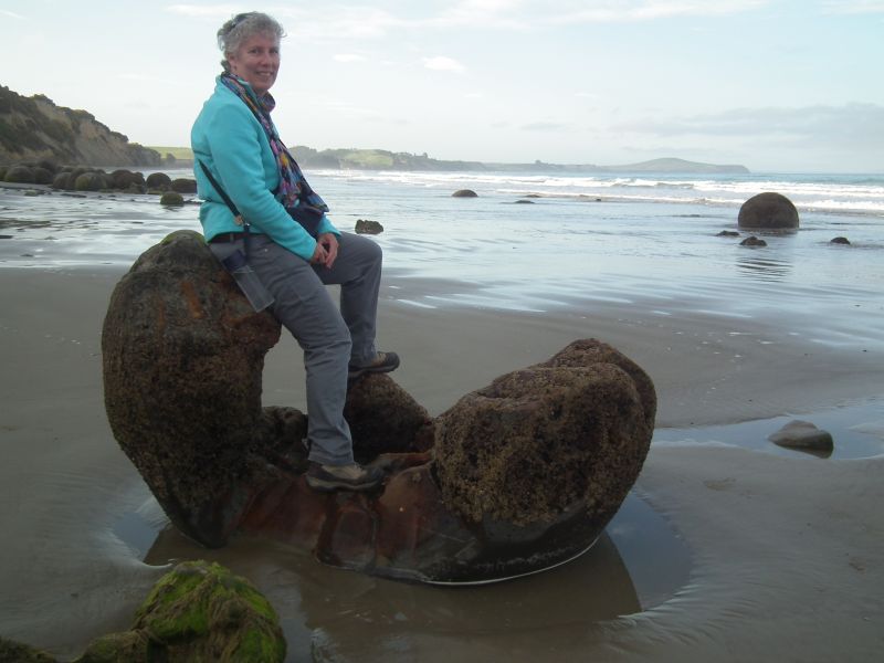 Sue and Moeraki Boulder