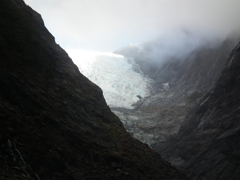 Closer view of glacier