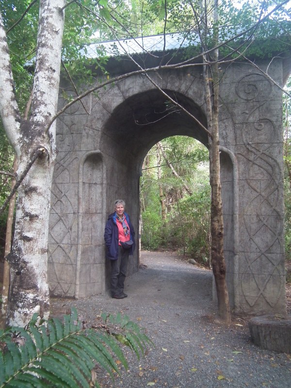 Sue in archway