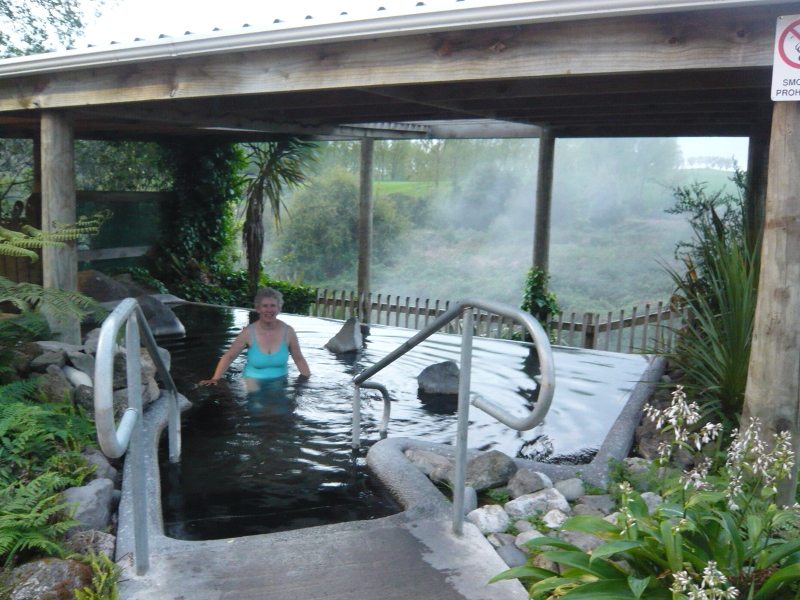 Sue in thermal pool